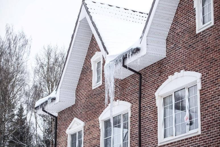 Frozen roof needing roof winterization